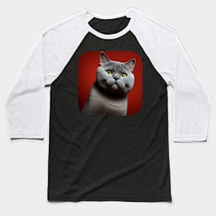 British Shorthair Cat Baseball T-Shirt